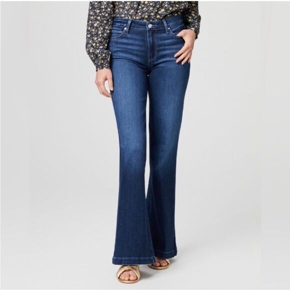 PAIGE Denim - PAIGE Genevieve Dark Blue Flare Jeans,like New, sz 32